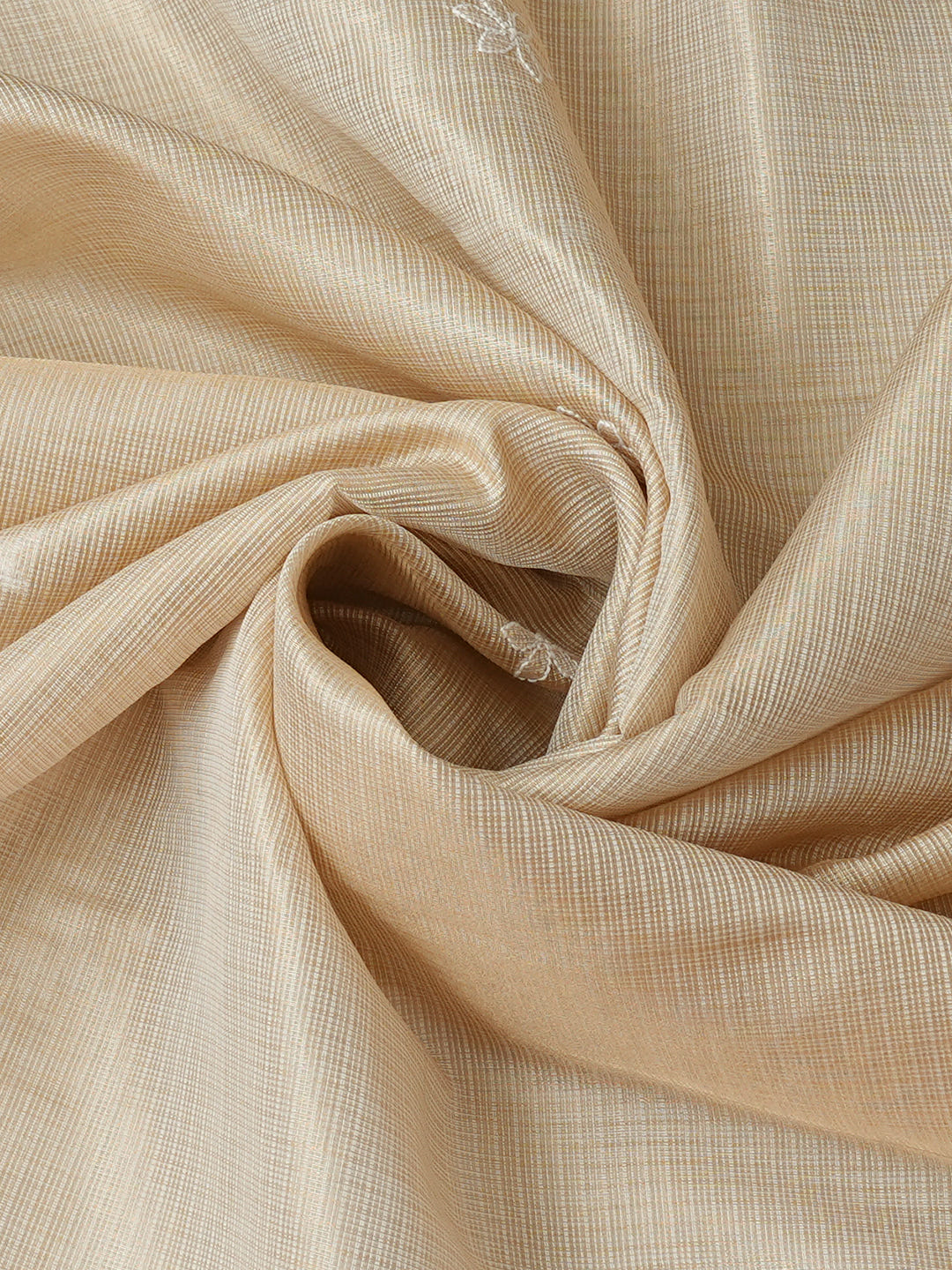 Ada Hand Embroidered Fawn Tissue Lucknowi Chikankari Semi-Stitched Suit Piece_6