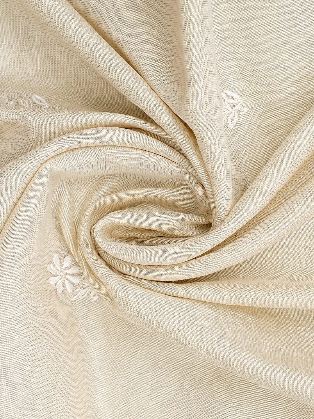 Ada Hand Embroidered Fawn Tissue Lucknowi Chikankari Unstitched Suit Piece 01A998950