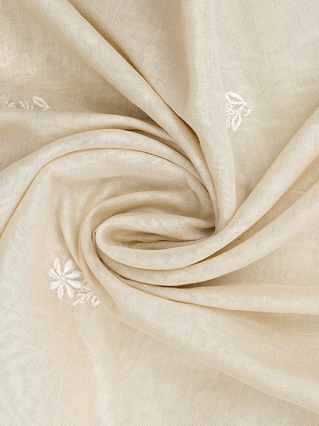 Ada Hand Embroidered Fawn Tissue Lucknowi Chikankari Unstitched Suit Piece 01A998950
