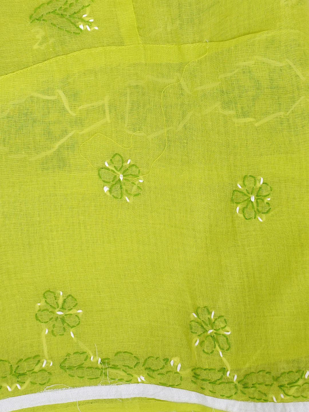 AdaHandEmbroideredGreenCottonLucknowiChikankariUnstitchedSuitPieceWithChiffonDupatta01A881506_7
