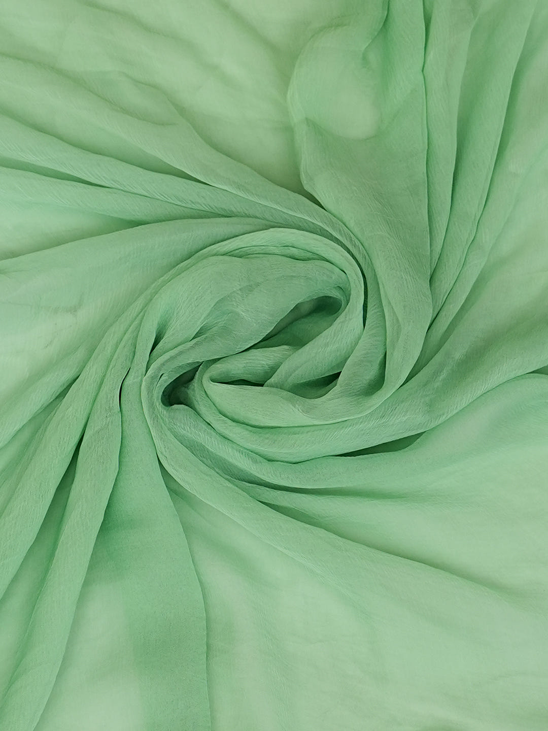 Ada Hand Embroidered Green Cotton Lucknowi Chikankari Unstitched Suit Piece With Chiffon Dupatta 01A981706