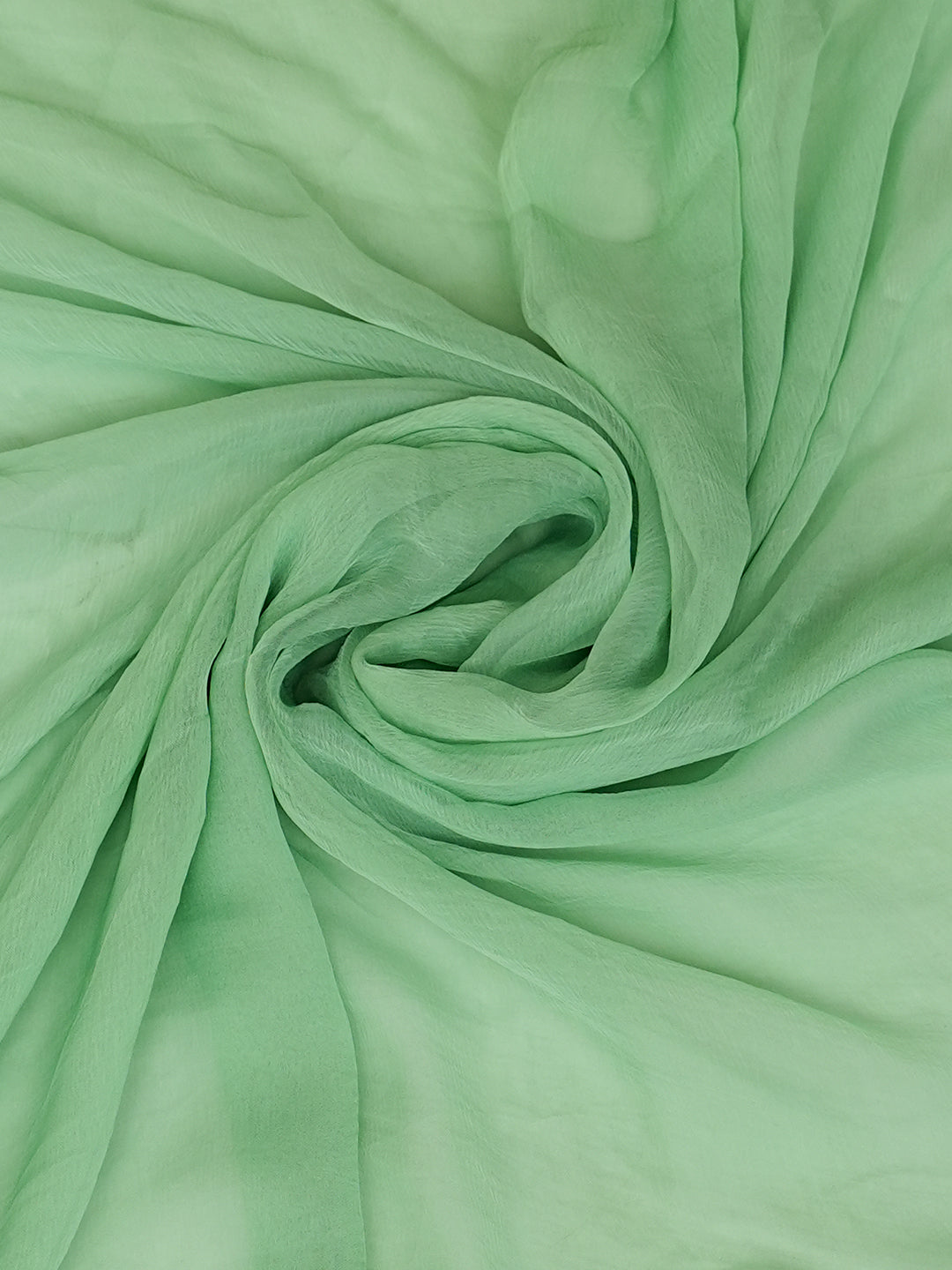 Ada Hand Embroidered Green Cotton Lucknowi Chikankari Unstitched Suit Piece With Chiffon Dupatta 01A981706