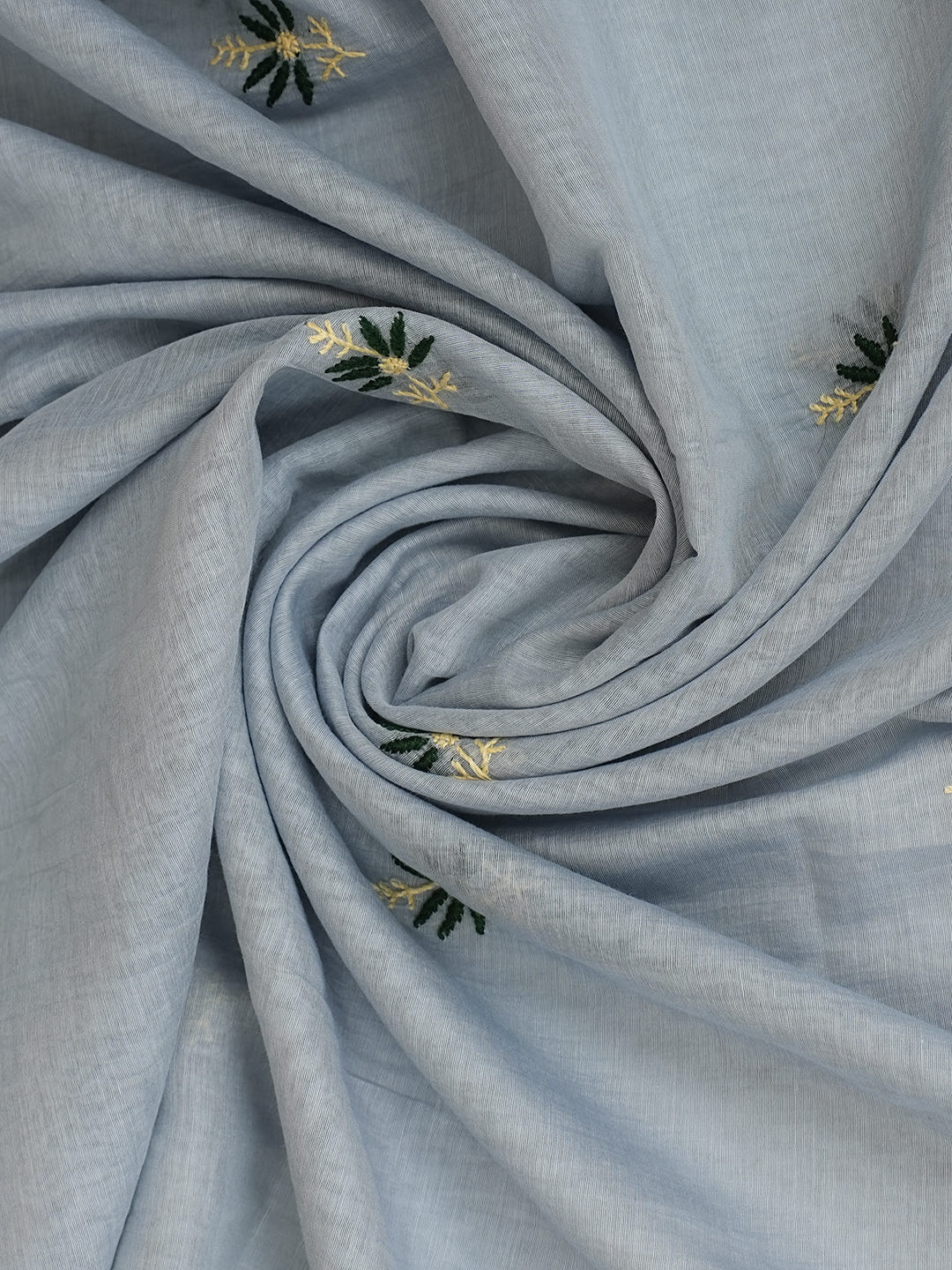 Ada Grey Chanderi Unstitched Kurta Dupatta Set_8
