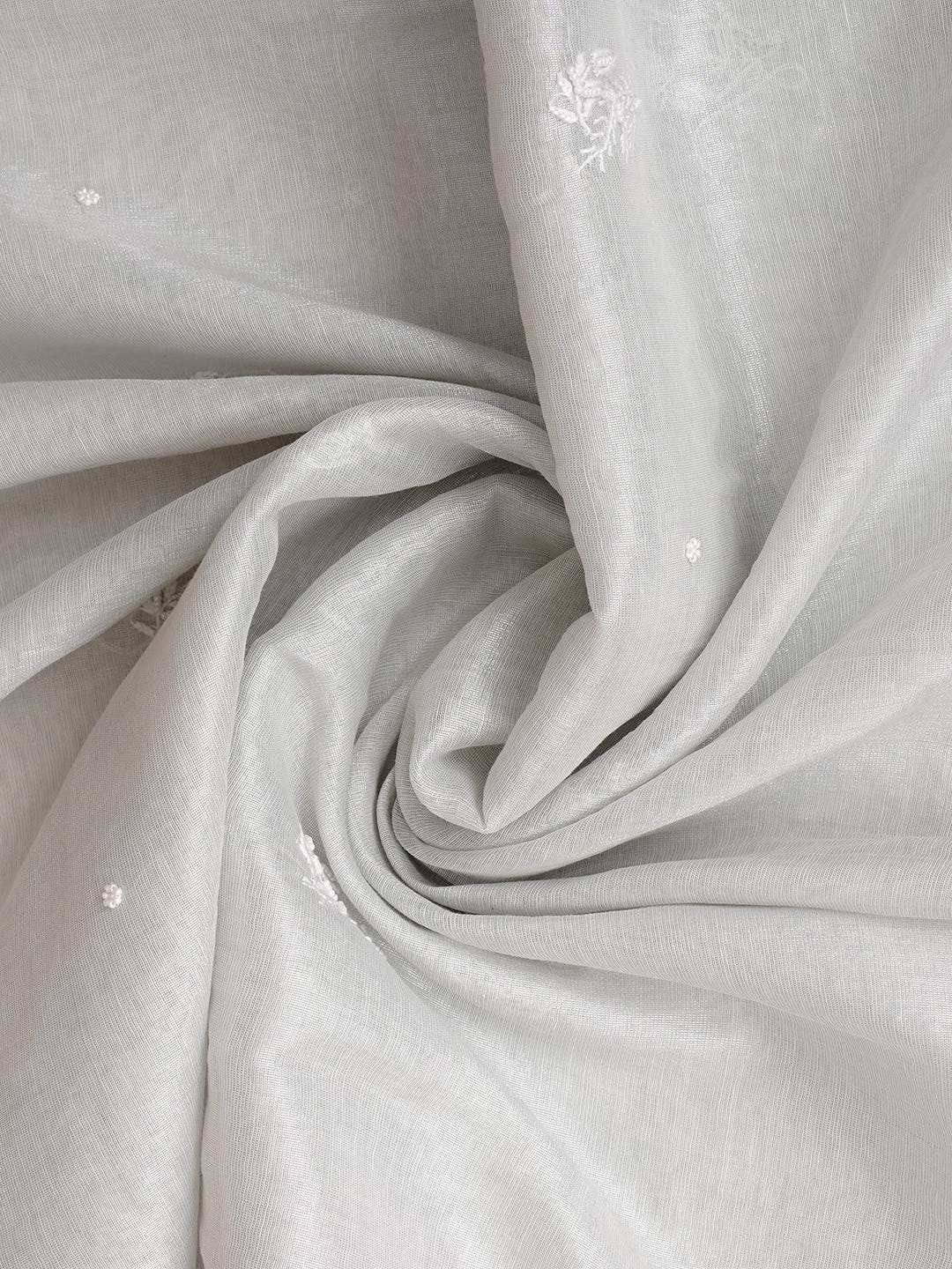 Ada Grey Tissue Unstitched Kurta Dupatta_8