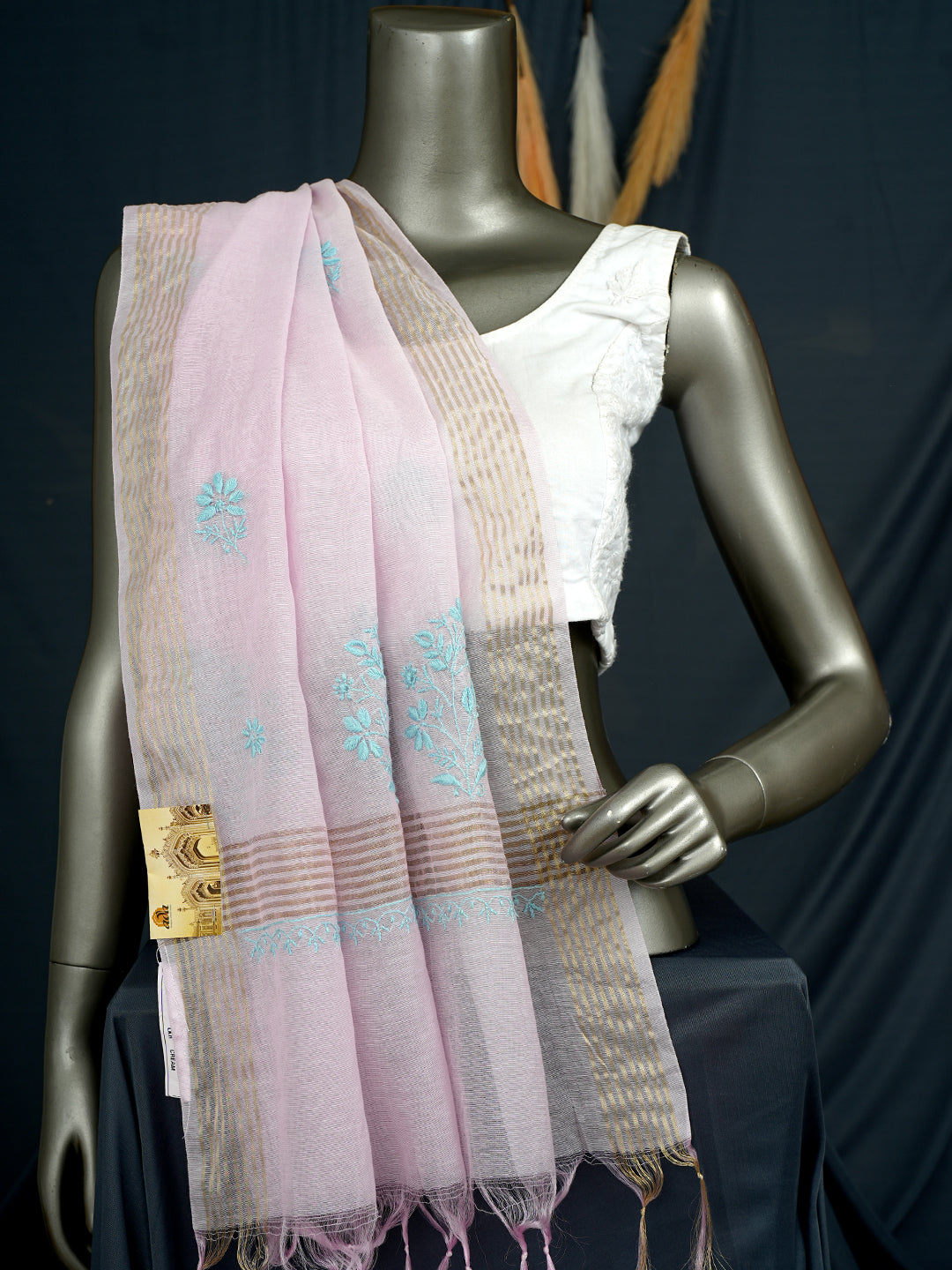 Ada Lavender Chanderi  Dupatta_1