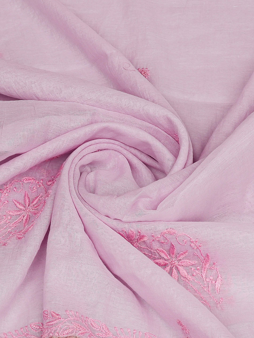 Ada Hand Embroidered Lavender Chanderi Lucknowi Chikankari Dupatta 07A501834