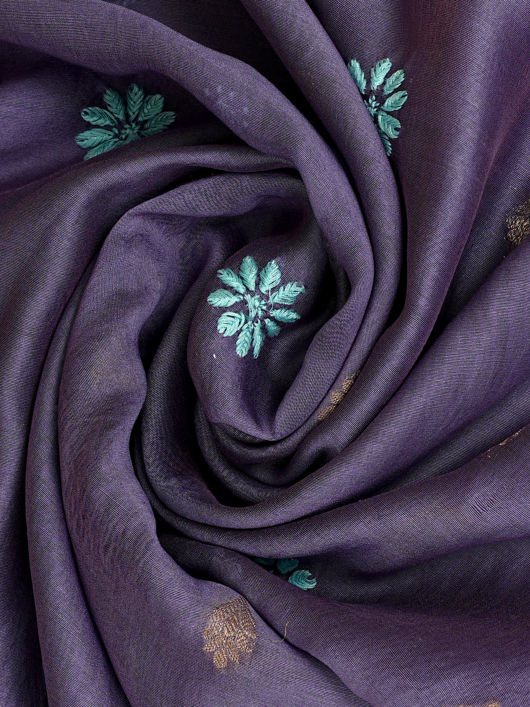 Ada Hand Embroidered Lavender Chanderi Lucknowi Chikankari Dupatta 07A501859