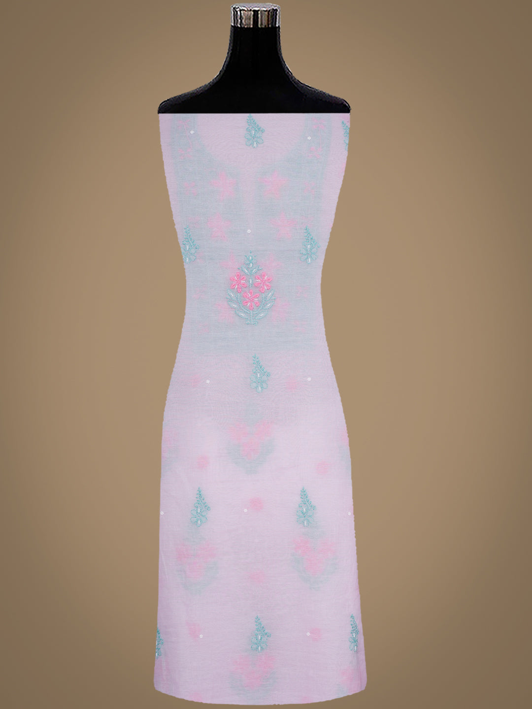 Ada Hand Embroidered Lavender Chanderi Lucknowi Chikankari Unstitched Kurta Dupatta Set 01A989969