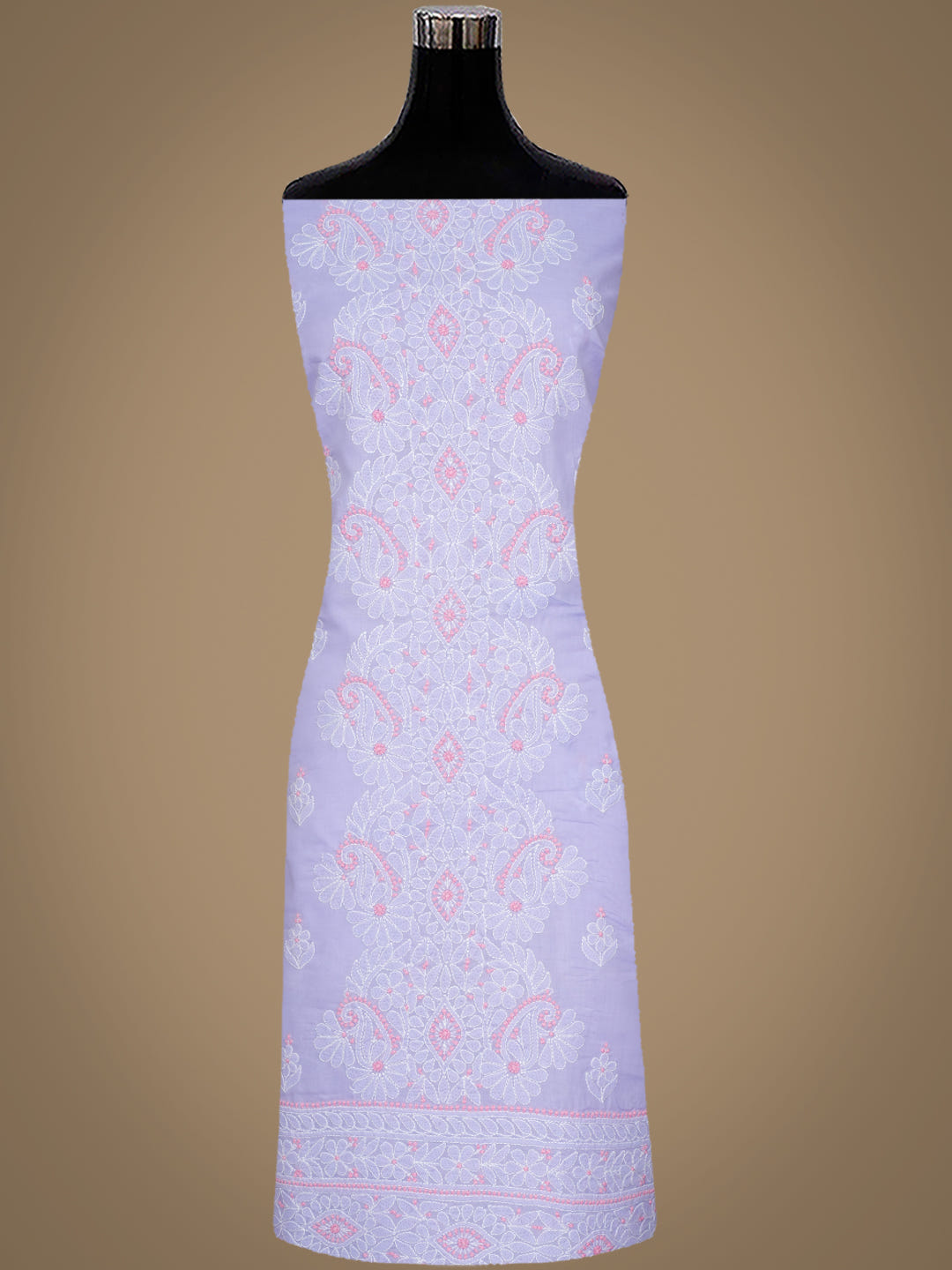 Ada Hand Embroidered Lavender Cotton Lucknowi Chikankari Unstitched Suit Piece 01A1010623