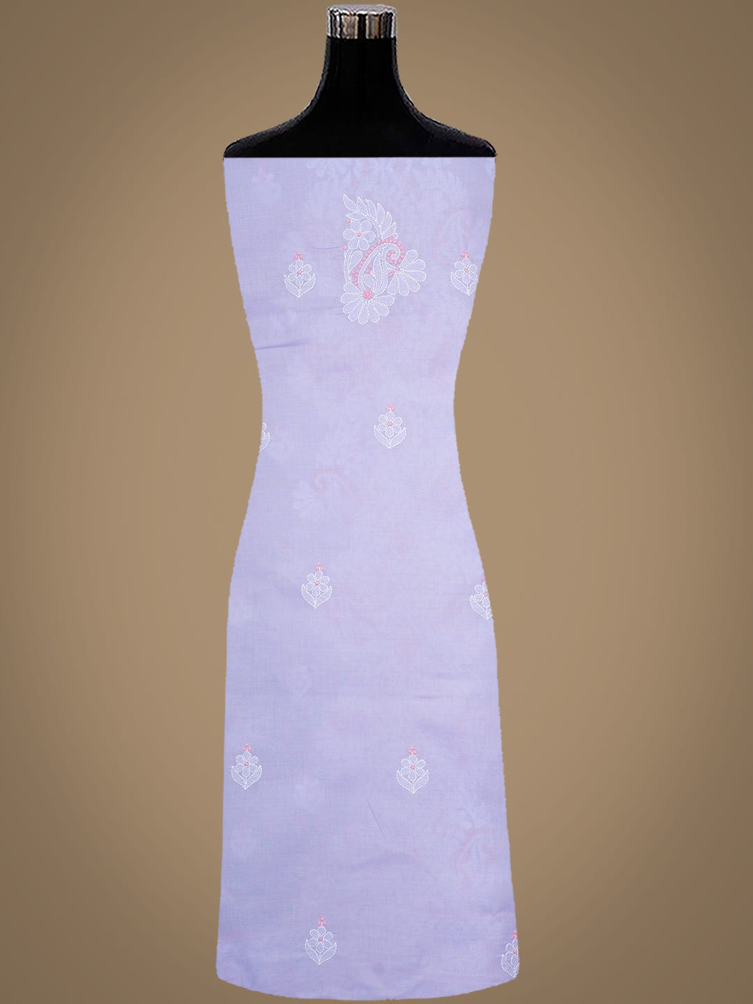 Ada Hand Embroidered Lavender Cotton Lucknowi Chikankari Unstitched Suit Piece 01A1010623