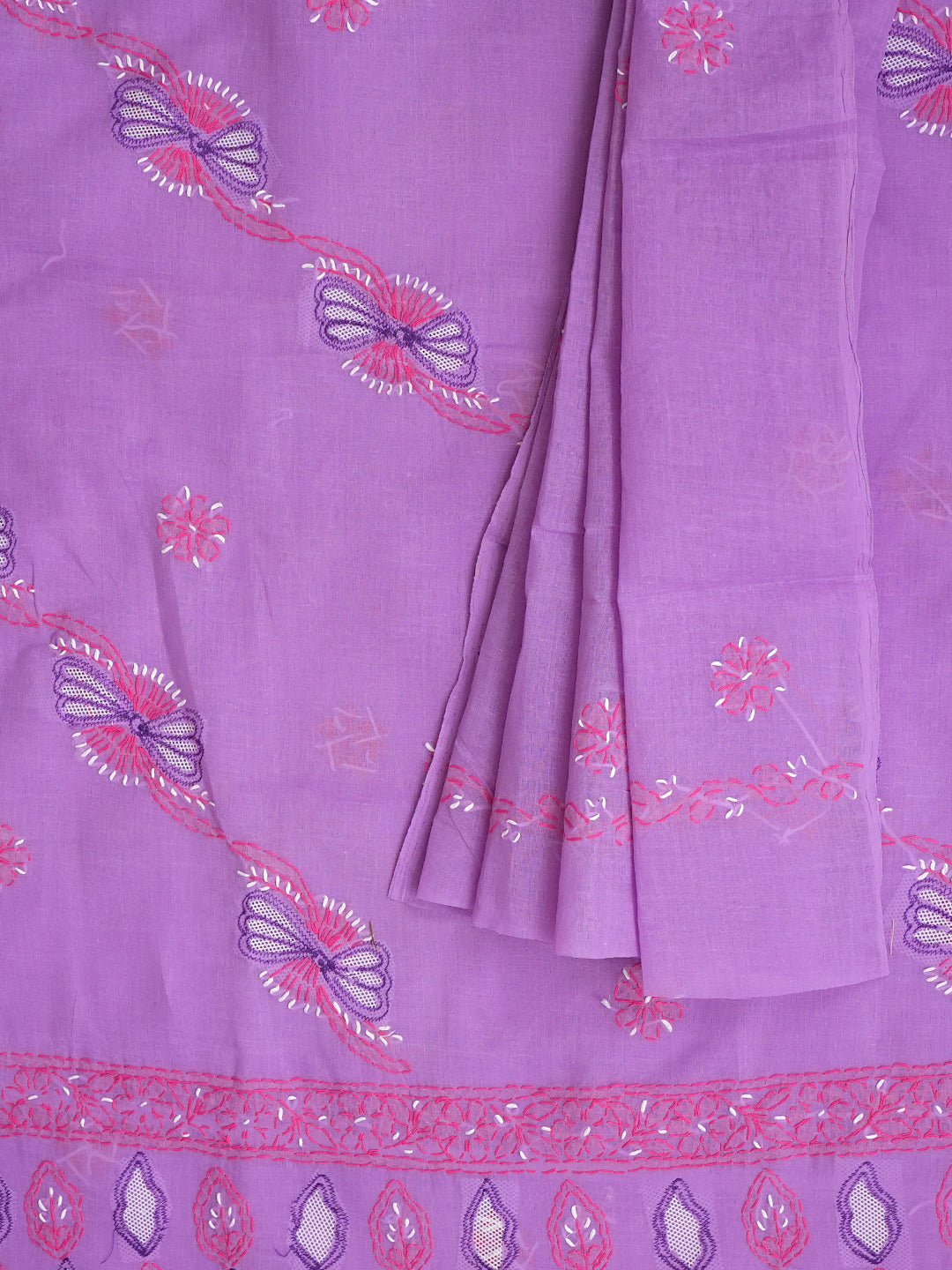 Ada Hand Embroidered Lavender Cotton Lucknowi Chikankari Unstitched Suit Piece 01A916011_5
