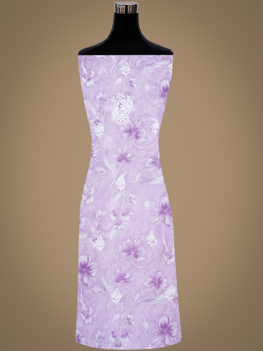 Ada Hand Embroidered Lavender Cotton Lucknowi Chikankari Unstitched Suit Piece 01A991606