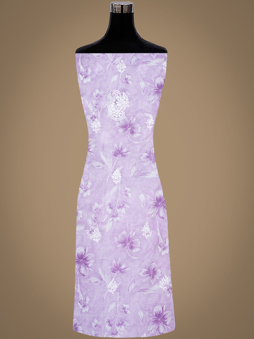 Ada Hand Embroidered Lavender Cotton Lucknowi Chikankari Unstitched Suit Piece 01A991606