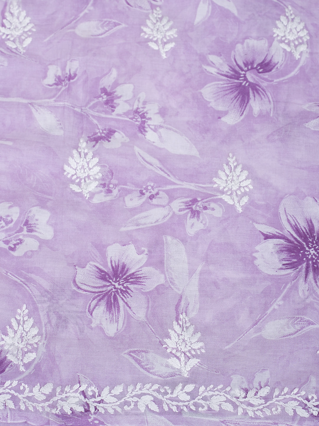 Ada Hand Embroidered Lavender Cotton Lucknowi Chikankari Unstitched Suit Piece 01A991606