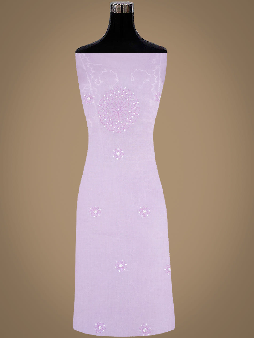 Ada Hand Embroidered Lavender Cotton Lucknowi Chikankari Unstitched Suit Piece with Chiffon Dupatta 01A1025729_2