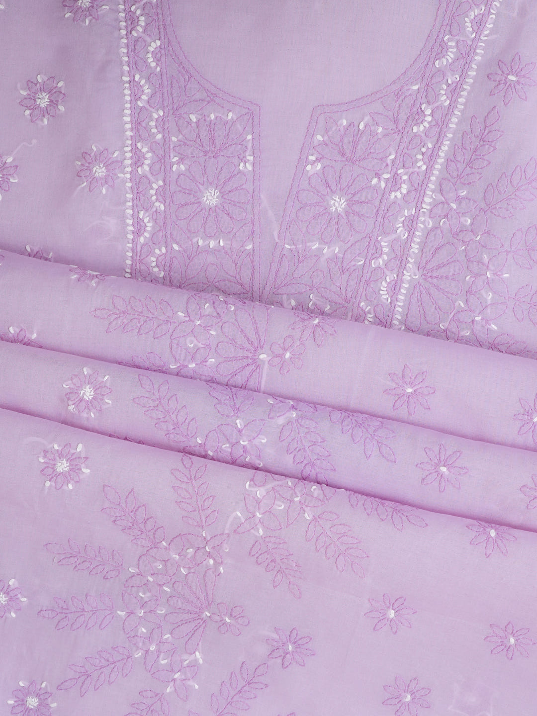 Ada Hand Embroidered Lavender Cotton Lucknowi Chikankari Unstitched Suit Piece with Chiffon Dupatta 01A1025729_6