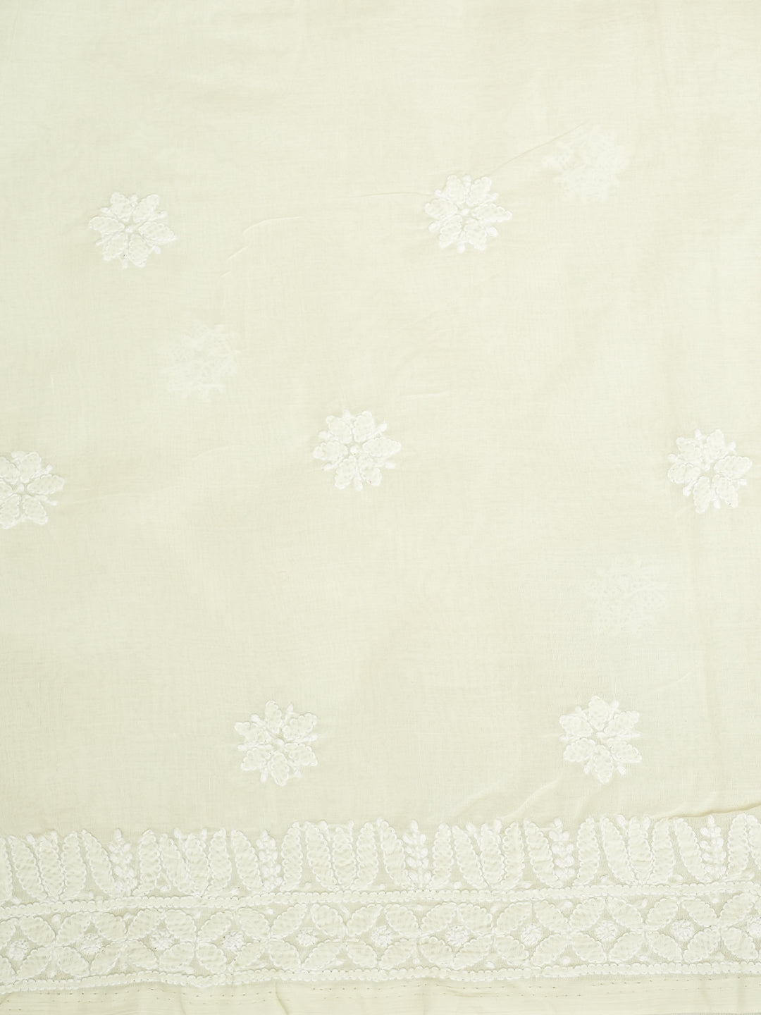 Ada Hand Embroidered Lemon Cotton Lucknowi Chikankari Unstitched Suit Piece 01A981973