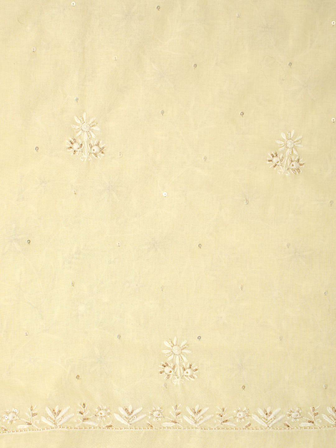 Ada Hand Embroidered Lemon Cotton Lucknowi Chikankari Unstitched Suit Piece With Cutdana Work 01A369746_6