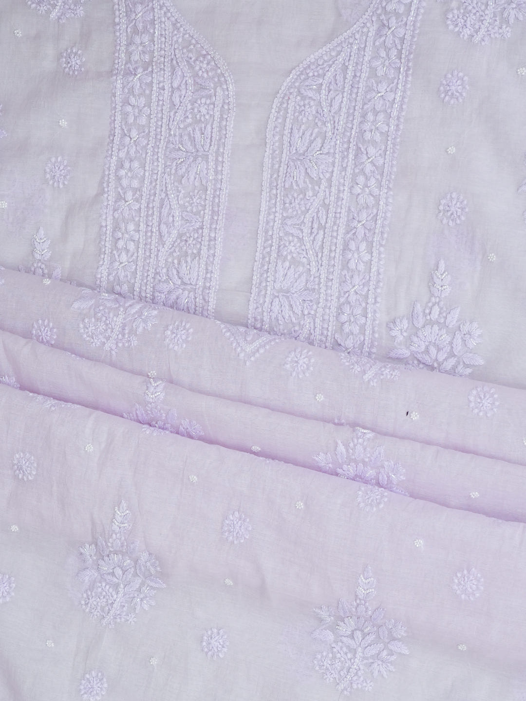 Ada Hand Embroidered Light Mauve Chanderi Lucknowi Chikankari Unstitched Suit Piece With Pearl Work 01A1025694_4