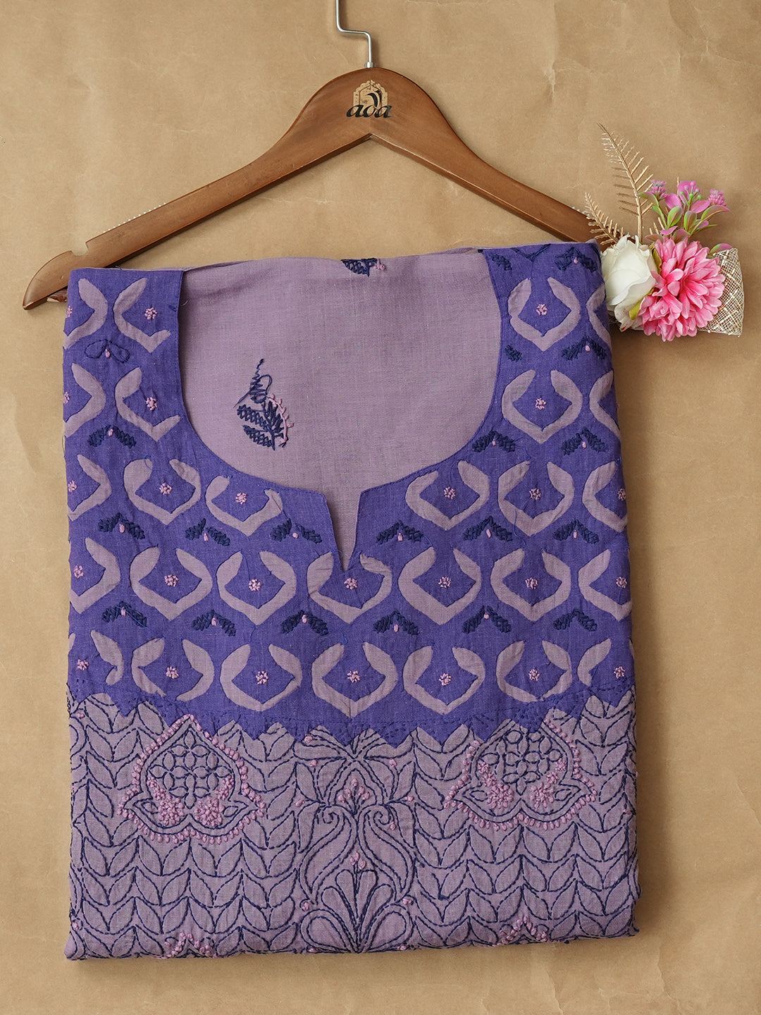 Ada Light Mauve Cotton Unstitched Kurta Piece_1