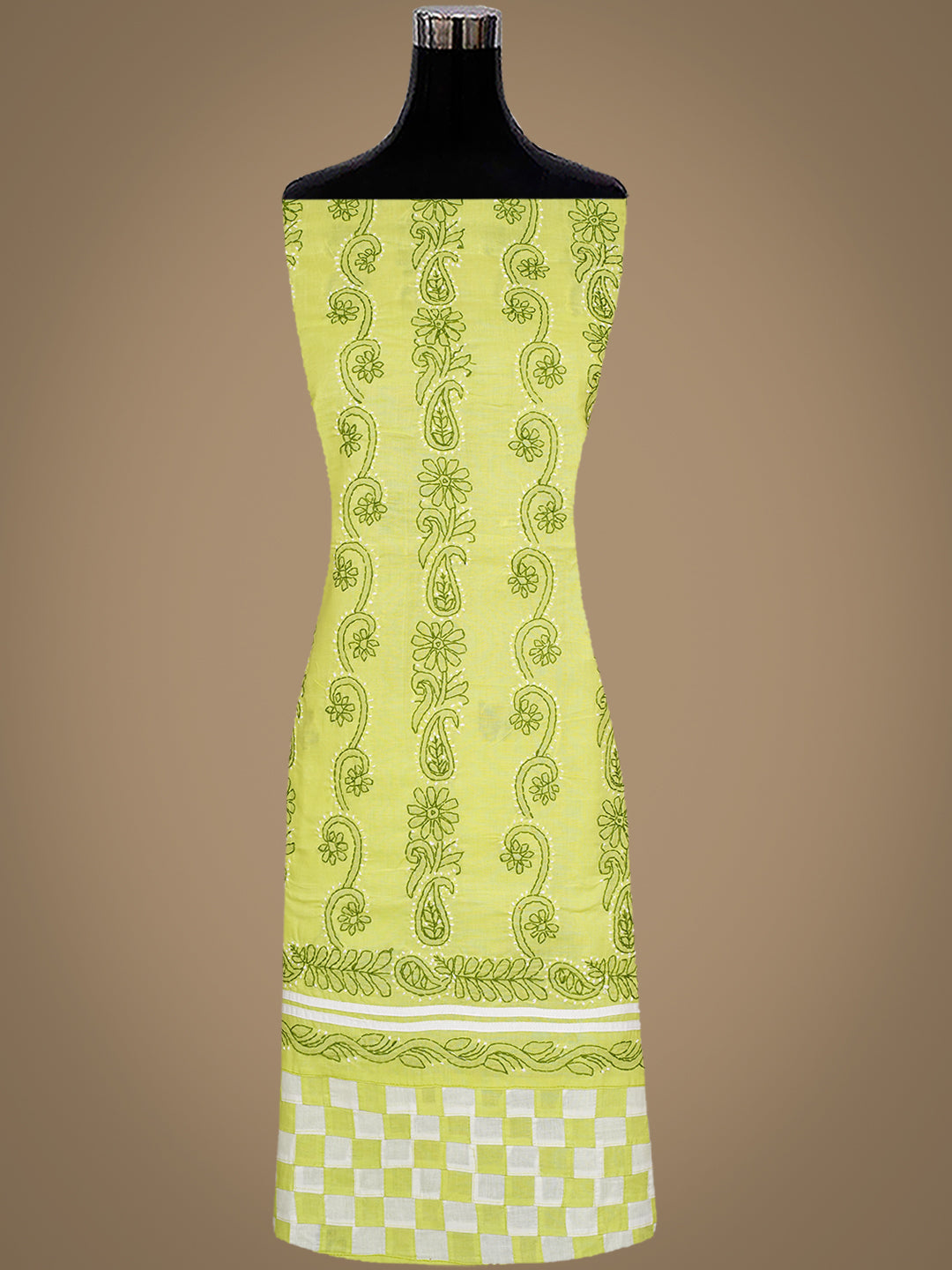 AdaHandEmbroideredLimeGreenCottonLucknowiChikankariUnstitchedSuitPieceWithChiffonDupatta01A905639_2
