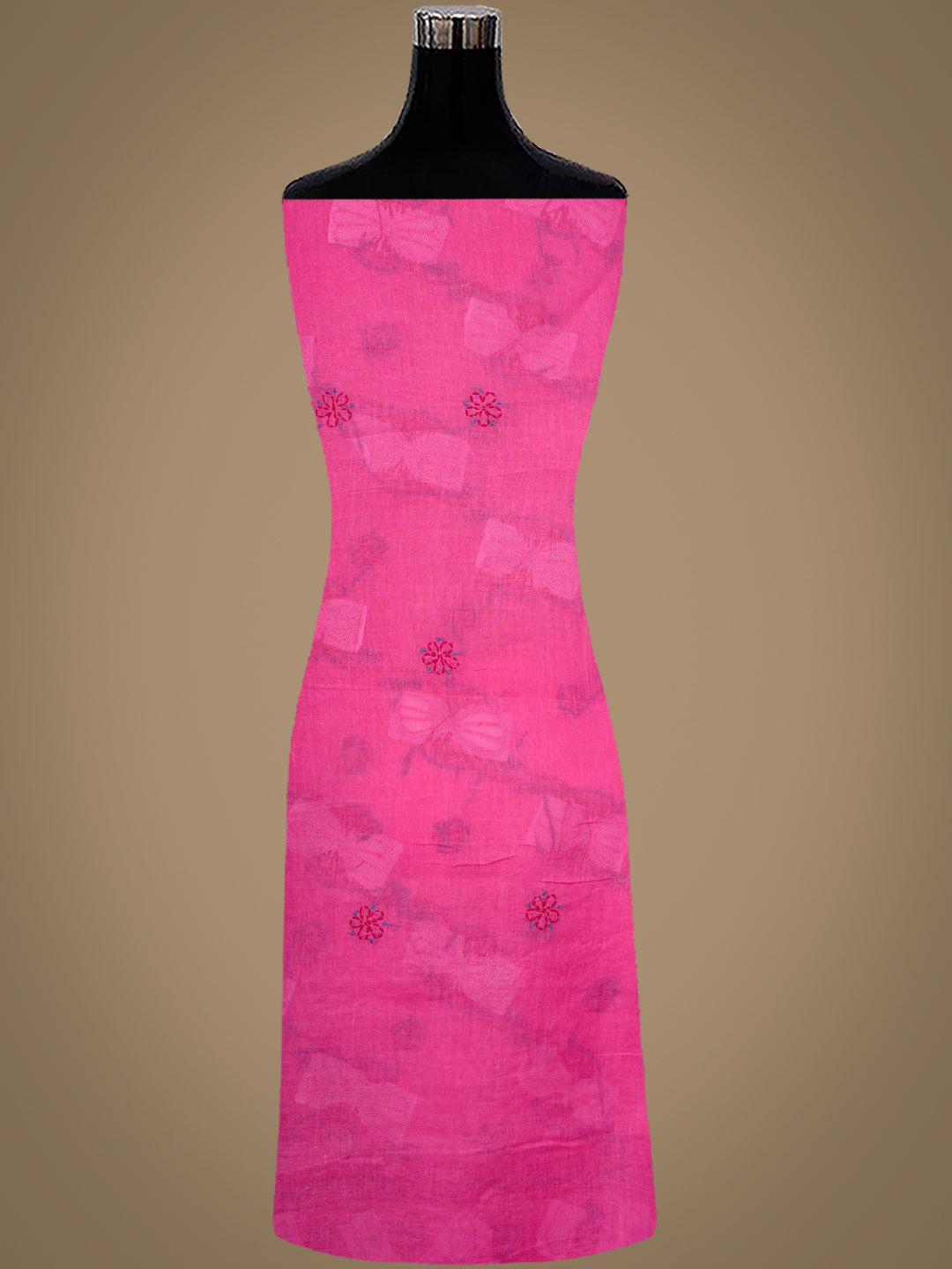 Ada Hand Embroidered Magenta Cotton Lucknowi Chikankari Unstitched Suit Piece 01A916016_2
