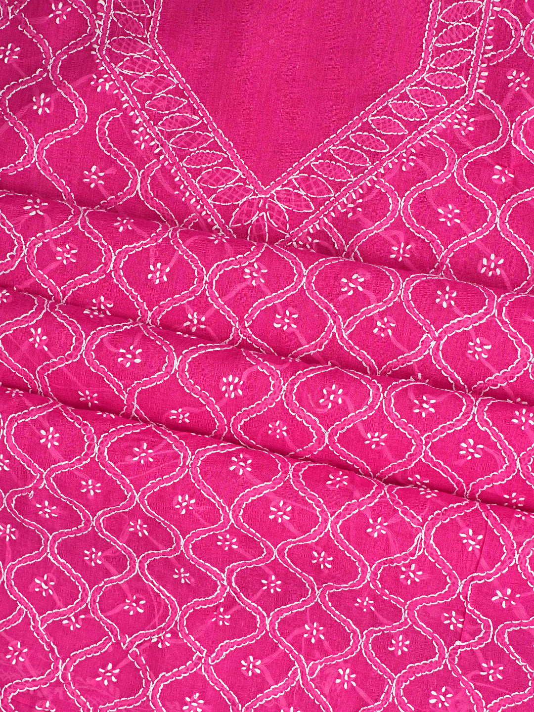 Ada Hand Embroidered Magenta Cotton Lucknowi Chikankari Unstitched Suit Piece 01A948093_5