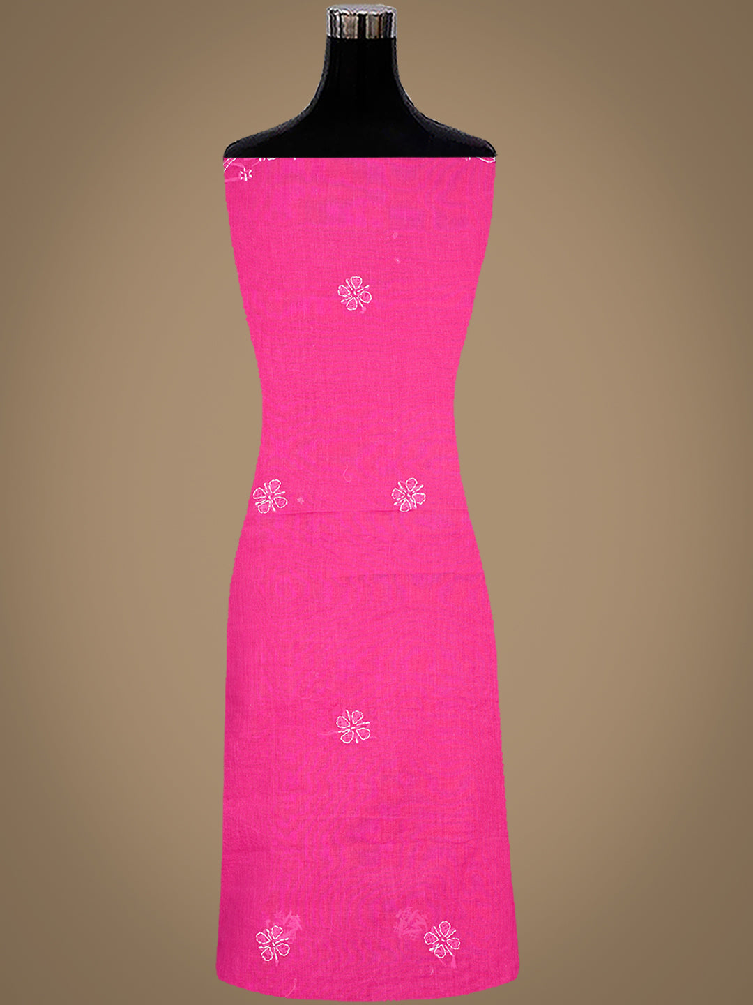 Ada Hand Embroidered Magenta Cotton Lucknowi Chikankari Unstitched Suit Piece 01A948093_8