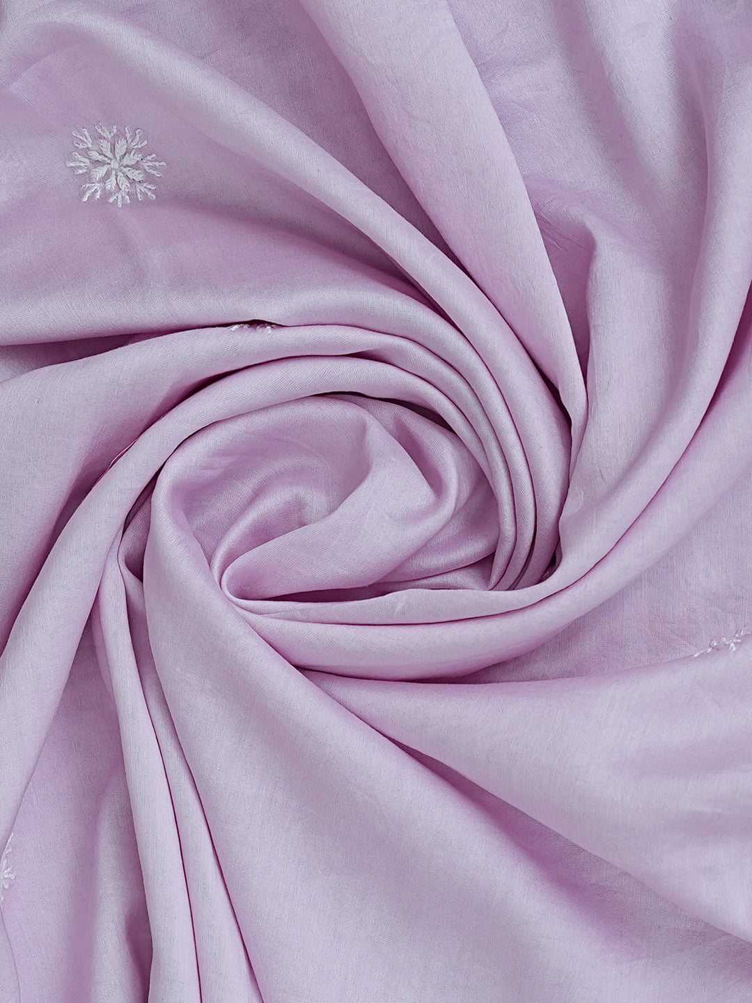 Ada Hand Embroidered Mauve Chanderi Lucknowi Chikankari Unstitched Kurta Dupatta Set With Zari Work 01A982000