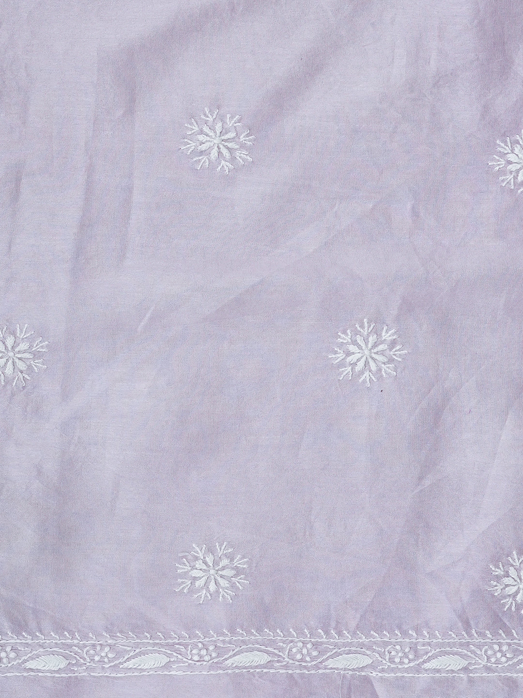 Ada Hand Embroidered Mauve Chanderi Lucknowi Chikankari Unstitched Kurta Dupatta Set With Zari Work 01A982000