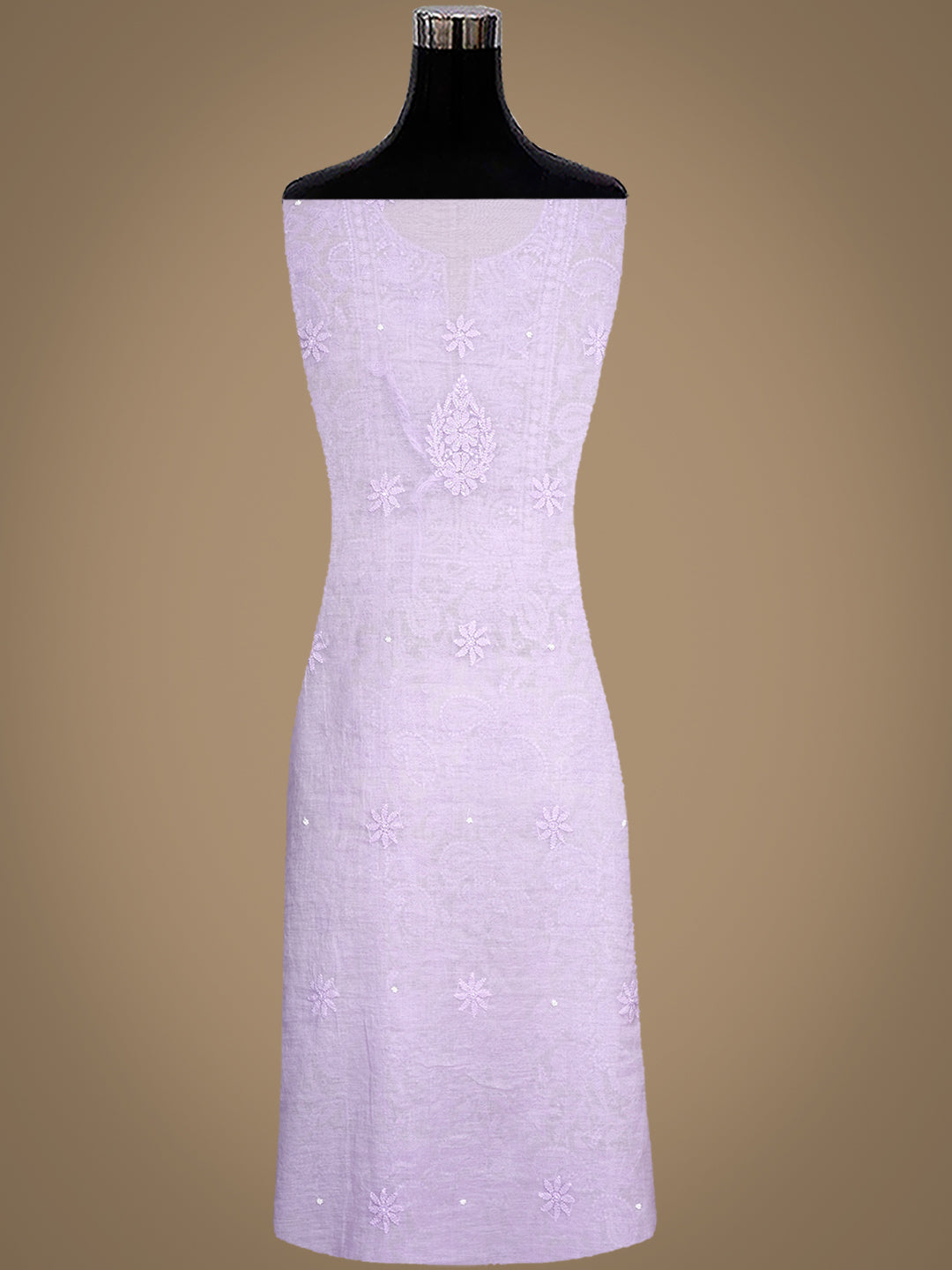 Ada Hand Embroidered Mauve Chanderi Lucknowi Chikankari Unstitched Suite Set With Cutdana Work 01A1010812