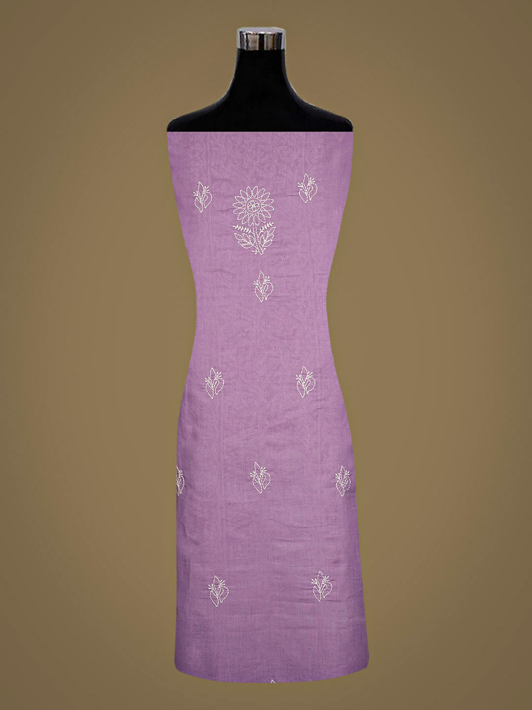 Ada Hand Embroidered Mauve Cotton Lucknowi Chikankari Unstitched Kurta 01A724637