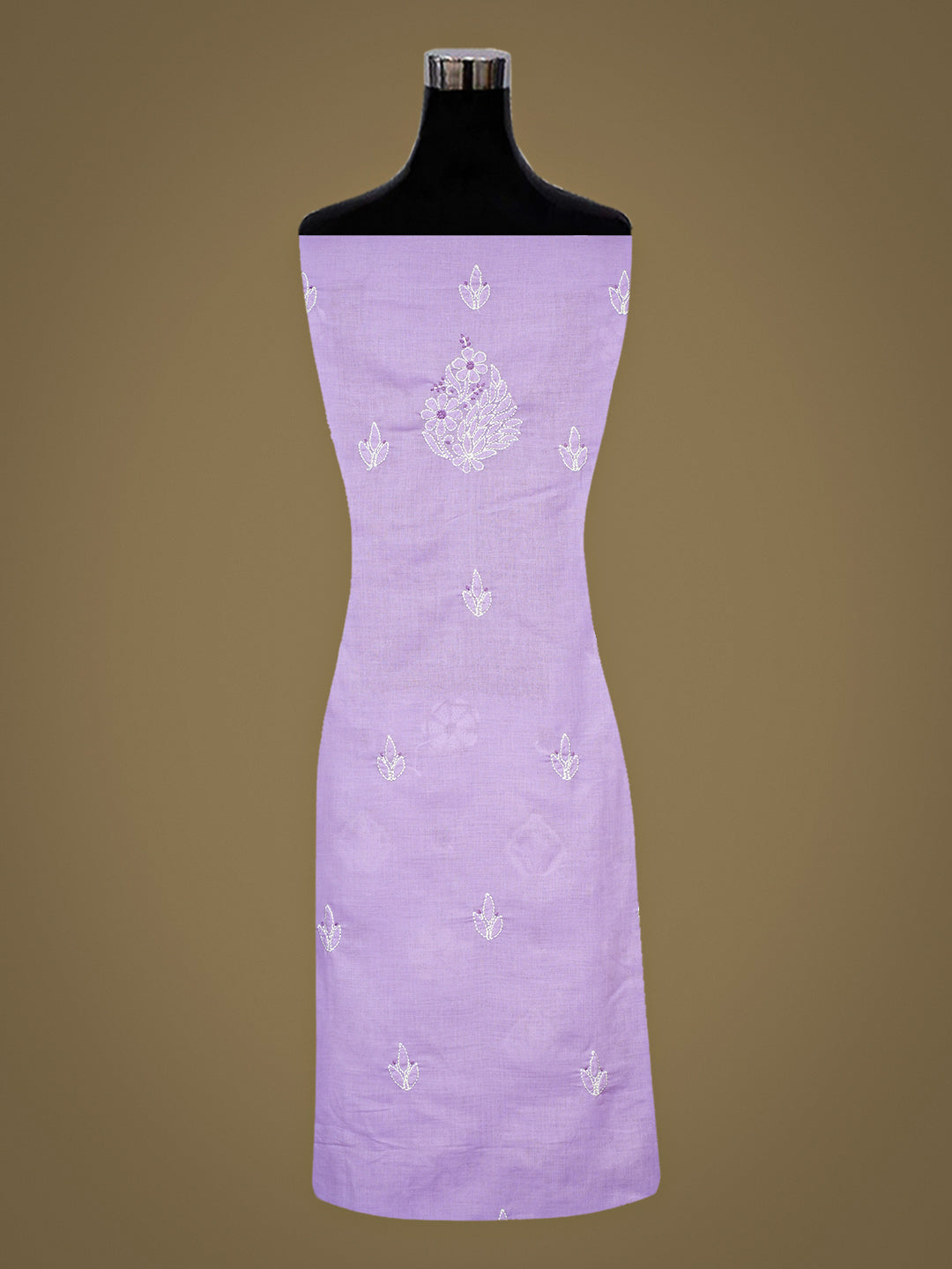 Ada Hand Embroidered Mauve Cotton Lucknowi Chikankari Unstitched Kurta 01A735446