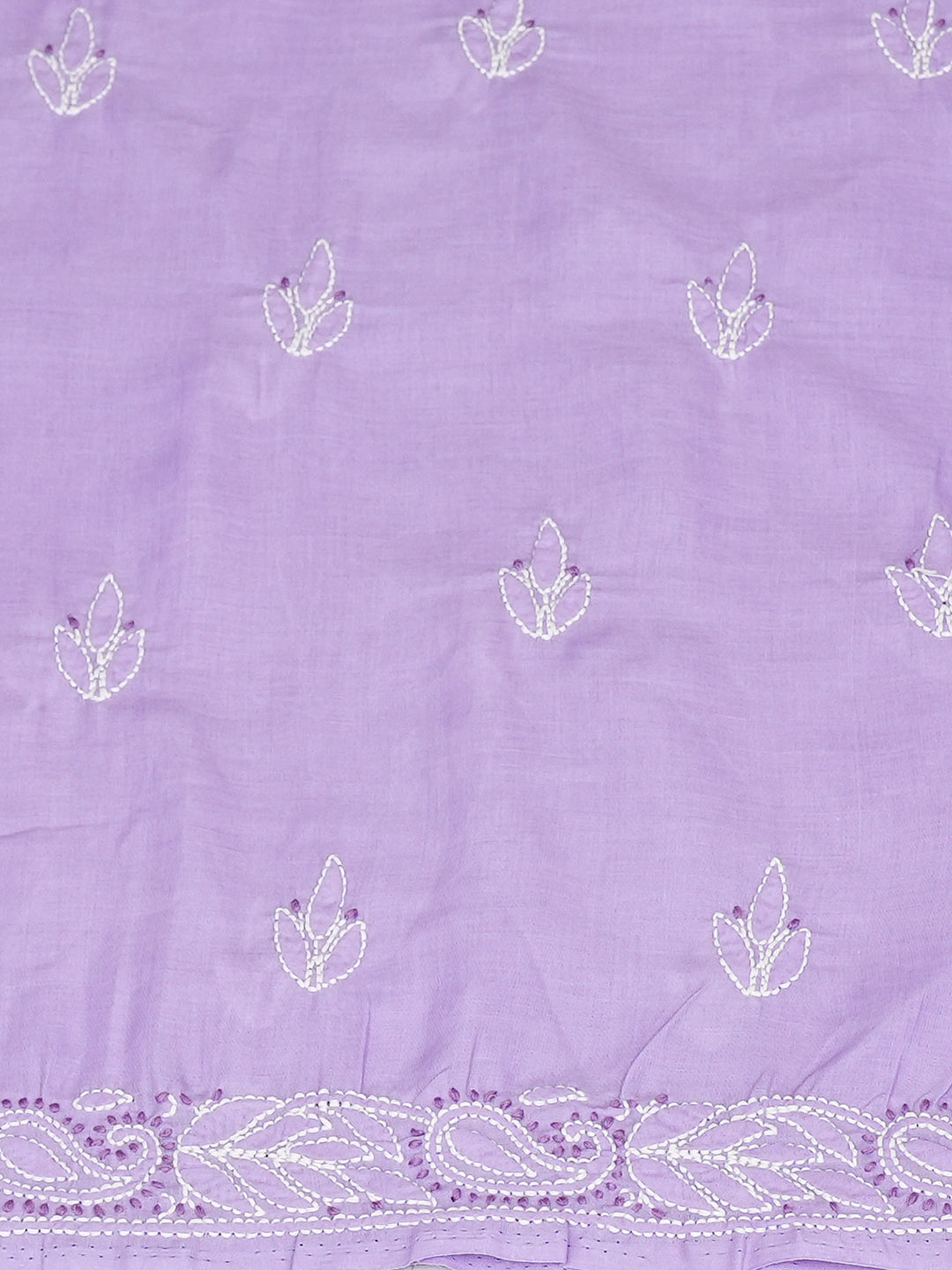 Ada Hand Embroidered Mauve Cotton Lucknowi Chikankari Unstitched Kurta 01A735446