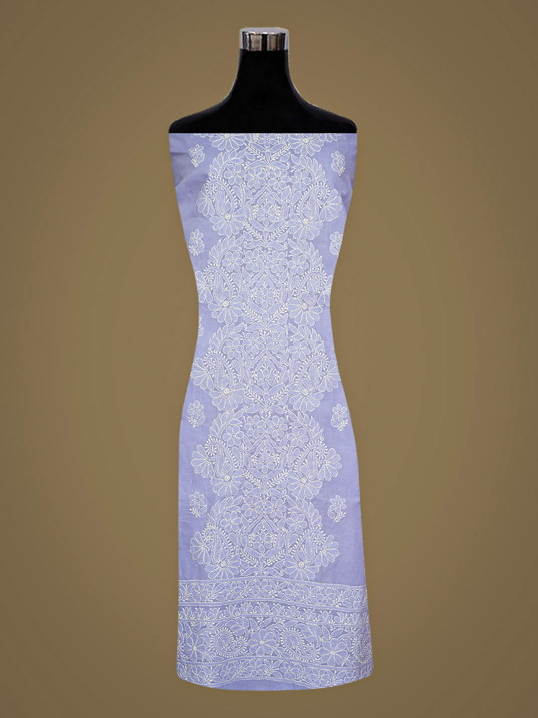 Ada Hand Embroidered Mauve Cotton Lucknowi Chikankari Unstitched Kurta 01A992001