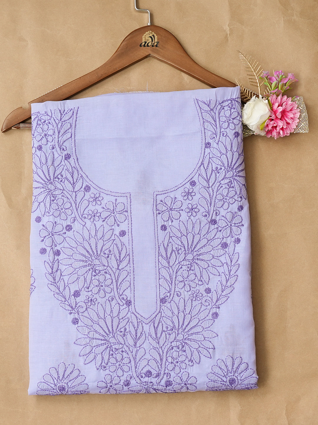 Ada Mauve Cotton Unstitched Kurta Piece_1