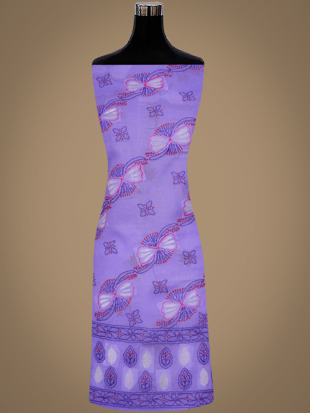 Ada Hand Embroidered Mauve Cotton Lucknowi Chikankari Unstitched Suit Piece 01A916000_3