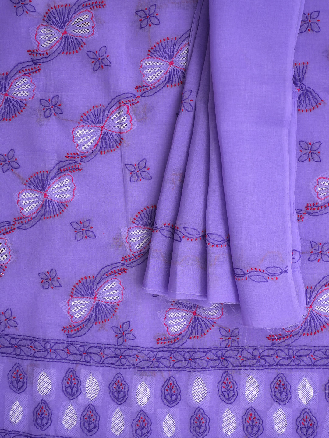 Ada Hand Embroidered Mauve Cotton Lucknowi Chikankari Unstitched Suit Piece 01A916000_5