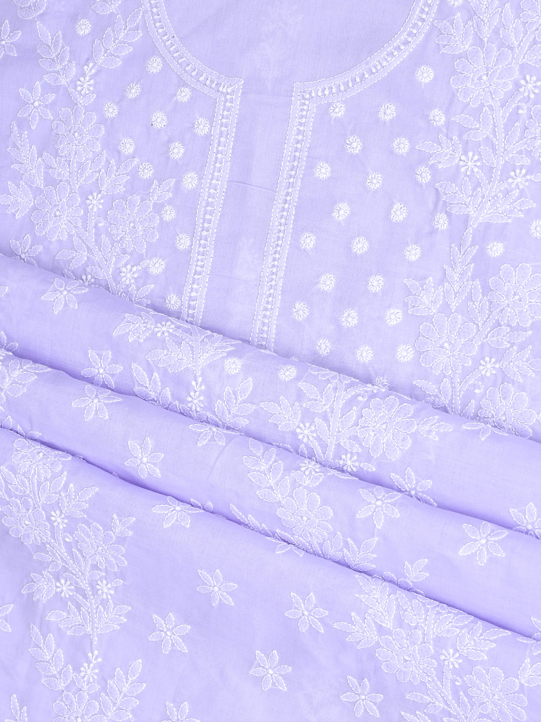 Ada Hand Embroidered Mauve Cotton Lucknowi Chikankari Unstitched Suit Piece 01A977447