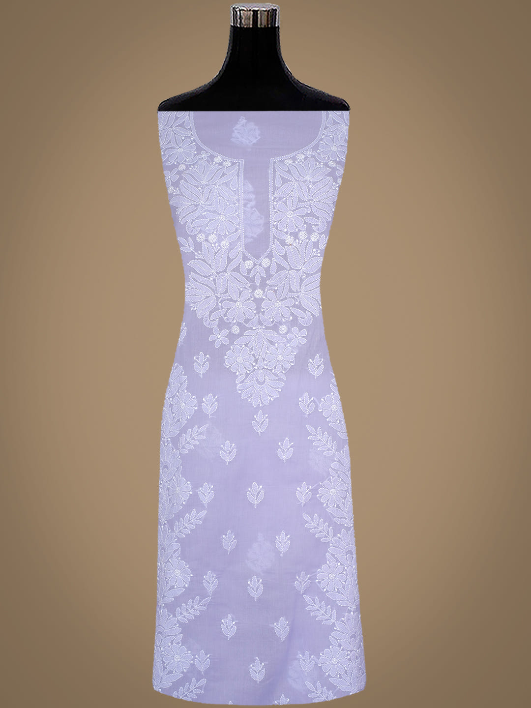 Ada Hand Embroidered Mauve Cotton Lucknowi Chikankari Unstitched Suit Piece 01A977531