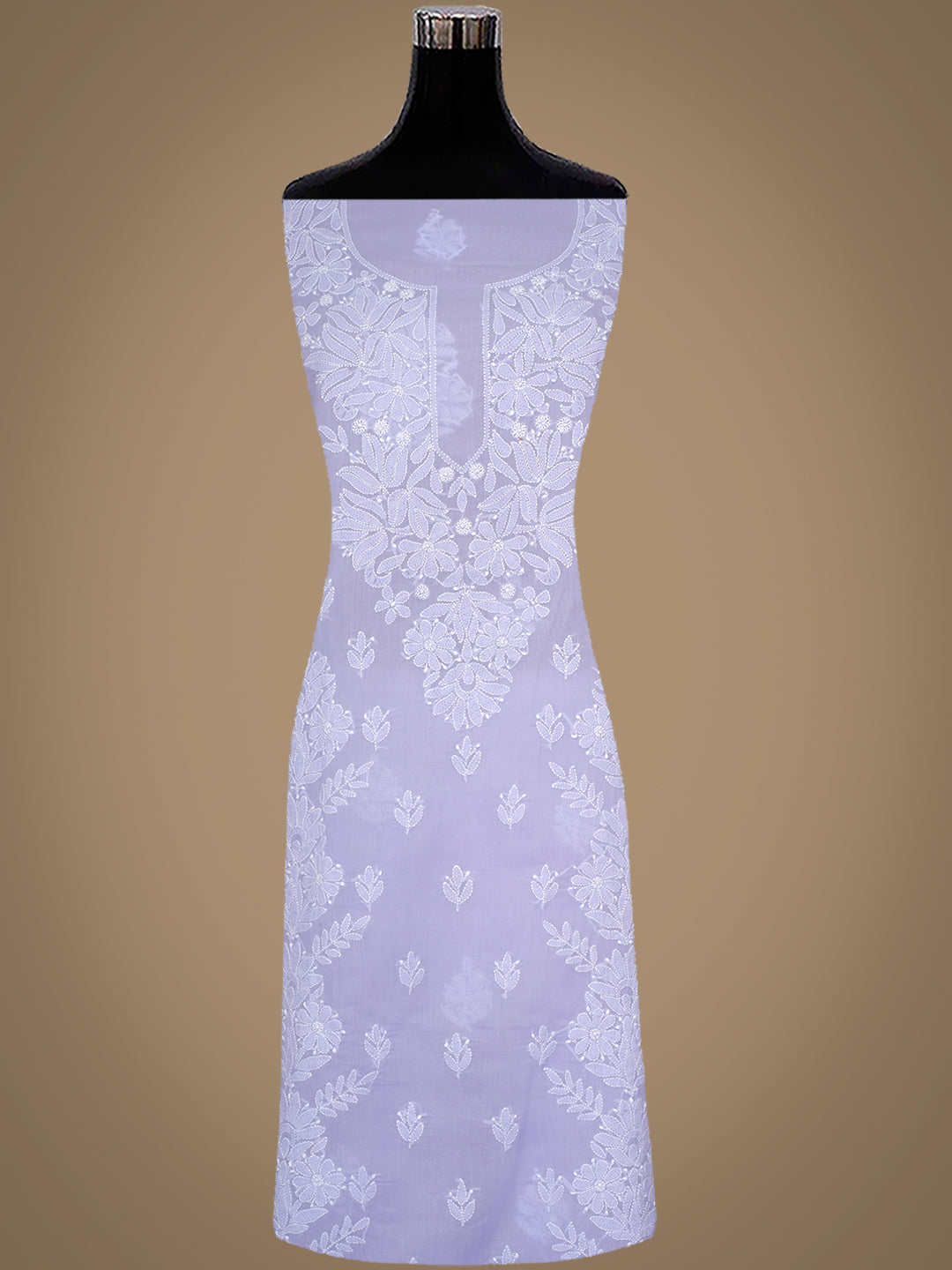 Ada Hand Embroidered Mauve Cotton Lucknowi Chikankari Unstitched Suit Piece 01A977531