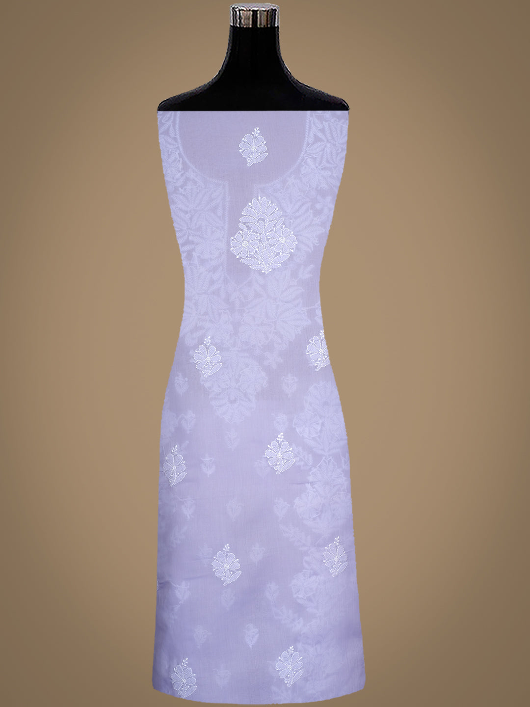 Ada Hand Embroidered Mauve Cotton Lucknowi Chikankari Unstitched Suit Piece 01A977531
