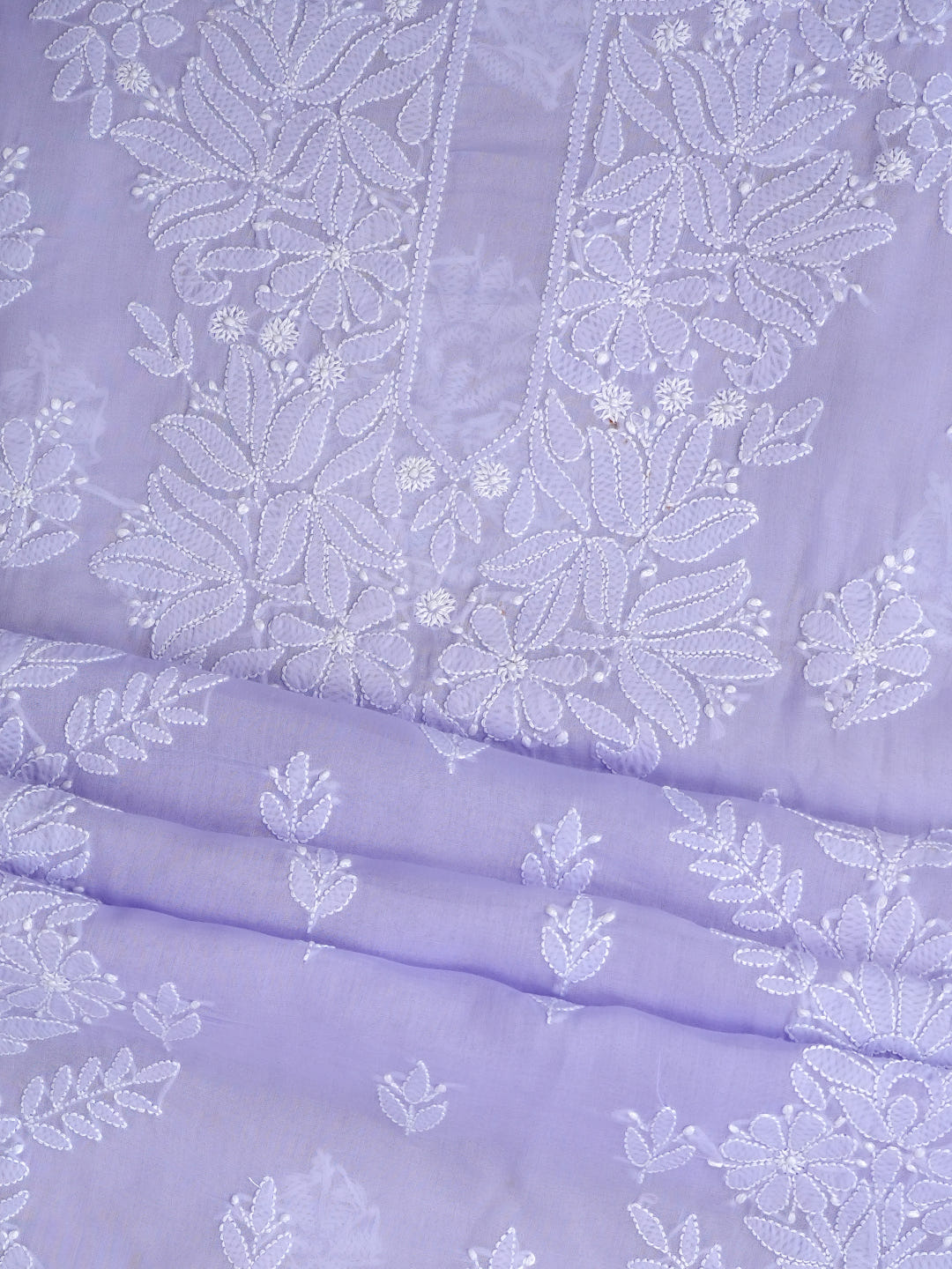 Ada Hand Embroidered Mauve Cotton Lucknowi Chikankari Unstitched Suit Piece 01A977531