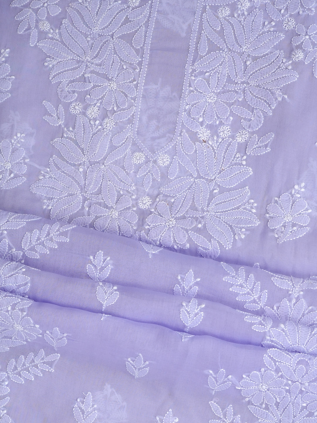 Ada Hand Embroidered Mauve Cotton Lucknowi Chikankari Unstitched Suit Piece 01A977531
