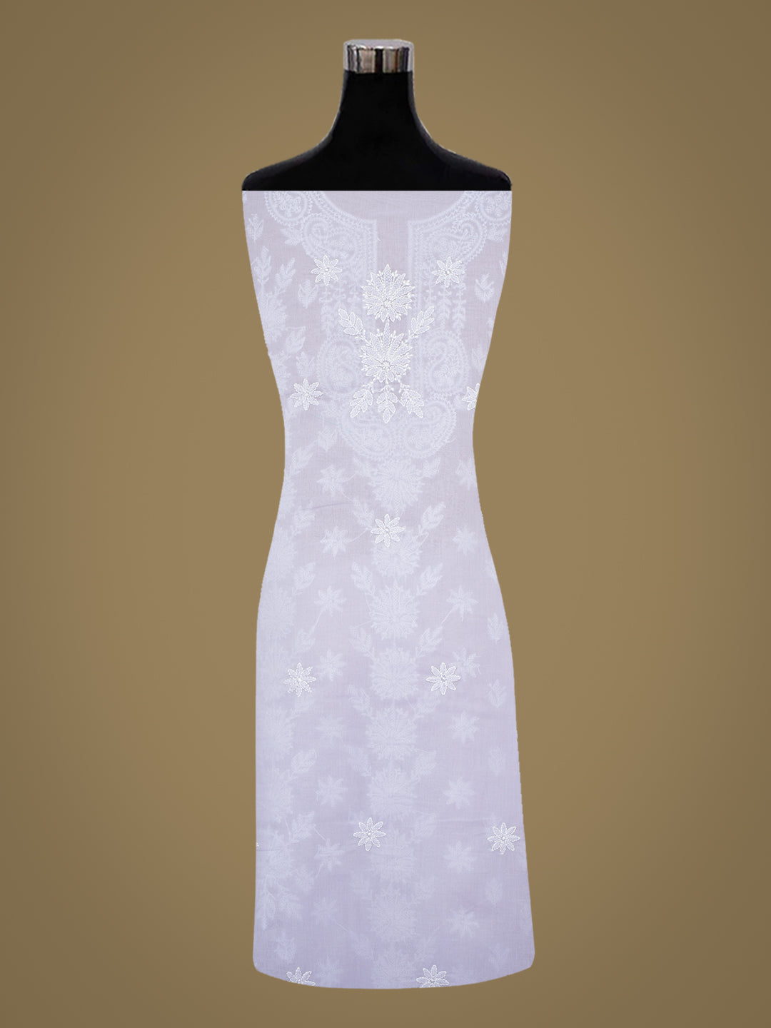 Ada Hand Embroidered Mauve Cotton Lucknowi Chikankari Unstitched Suit Piece 01A981704