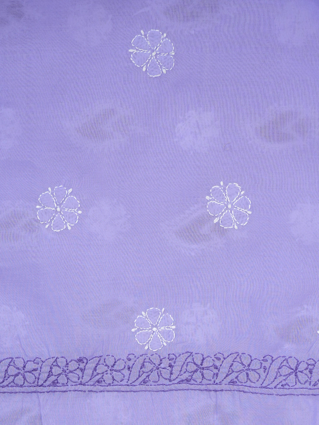 Ada Hand Embroidered Mauve Cotton Lucknowi Chikankari Unstitched Suit Set With Chiffon Dupatta 01A913525