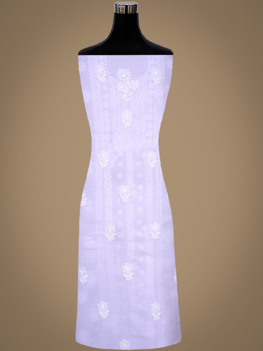 Ada Hand Embroidered Mauve Cotton Lucknowi Chikankari Unstitched Suit Set With Chiffon Dupatta 01A986943