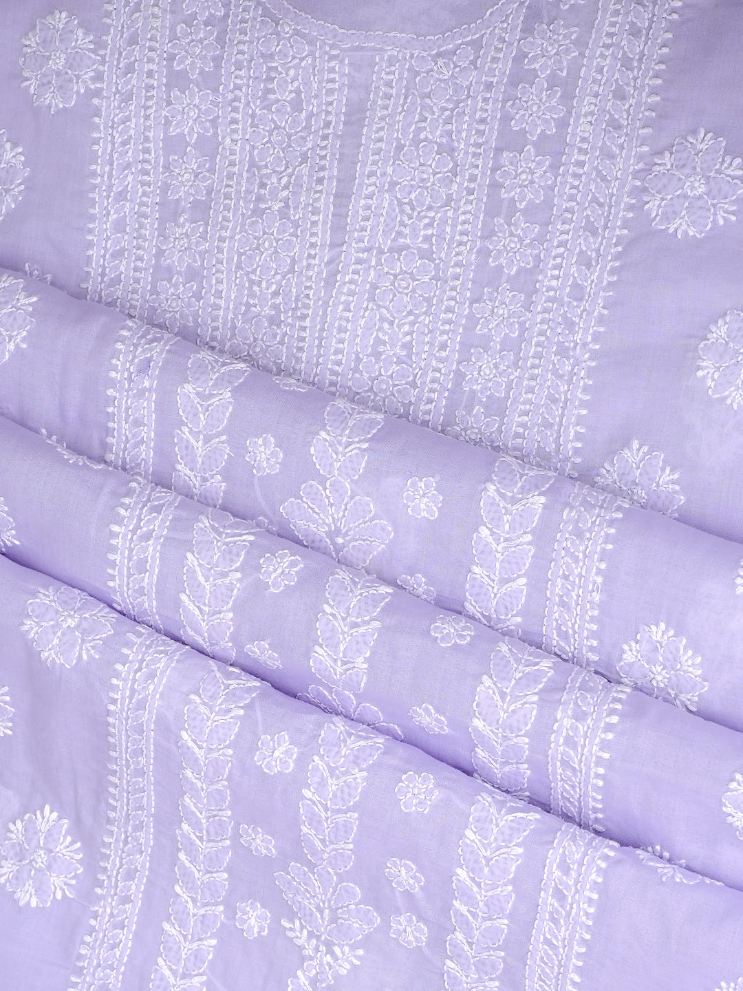 Ada Hand Embroidered Mauve Cotton Lucknowi Chikankari Unstitched Suit Set With Chiffon Dupatta 01A986943