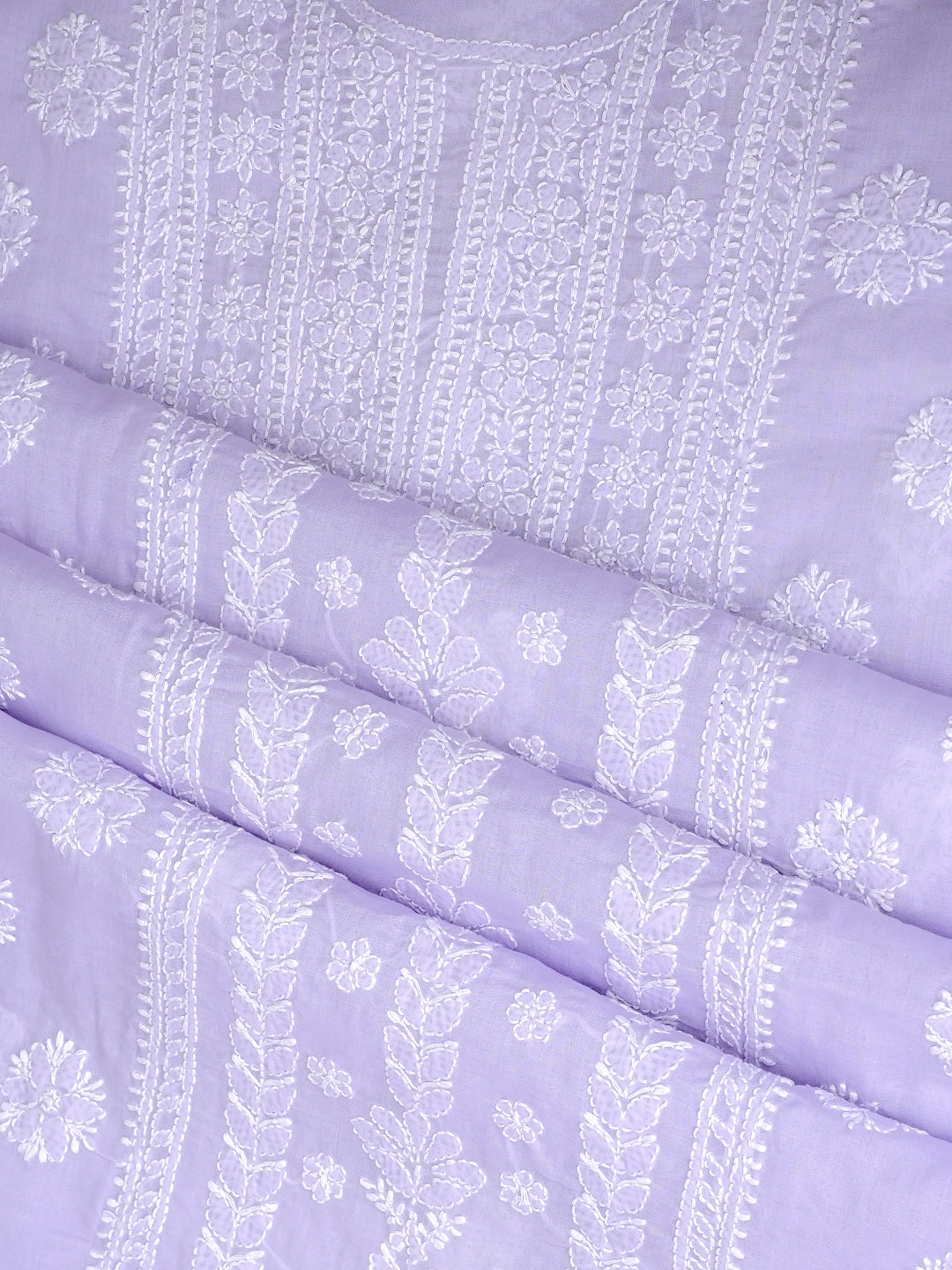 Ada Hand Embroidered Mauve Cotton Lucknowi Chikankari Unstitched Suit Set With Chiffon Dupatta 01A986943