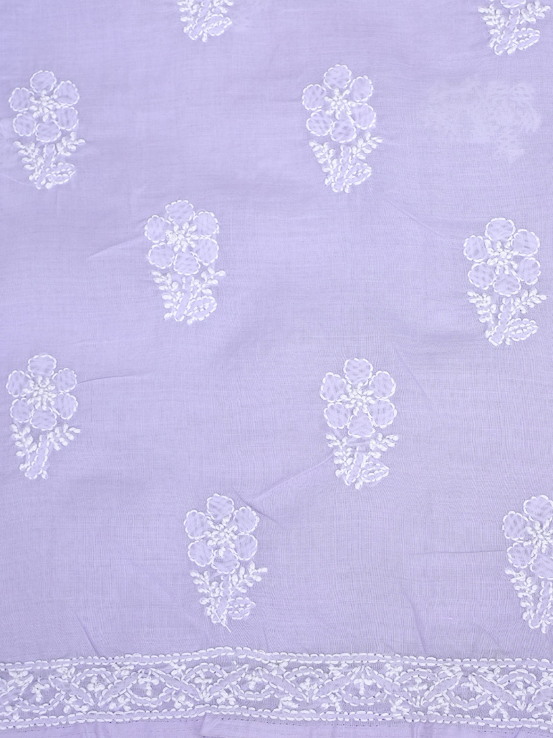 Ada Hand Embroidered Mauve Cotton Lucknowi Chikankari Unstitched Suit Set With Chiffon Dupatta 01A986943